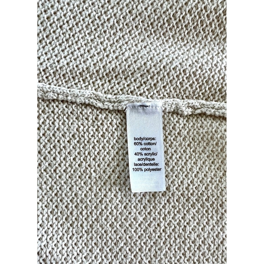 Maurices Women's Size S/M Cream Open Front Sleeveless Cardigan Boho Hippie Vest - Picture 7 of 8